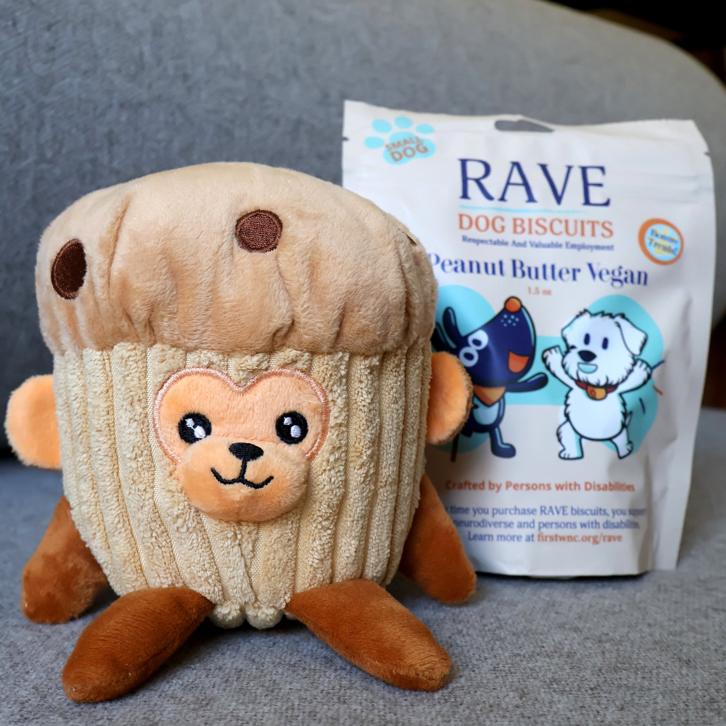 Muffin Monkey x RAVE Dog Biscuits